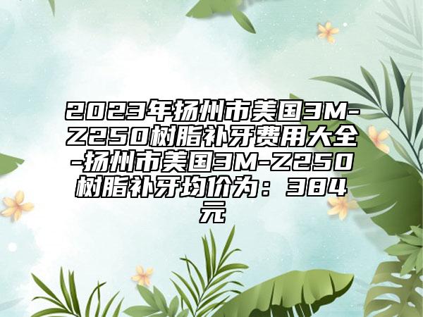 2023年扬州市美国3M-Z250树脂补牙费用大全-扬州市美国3M-Z250树脂补牙均价为：384元
