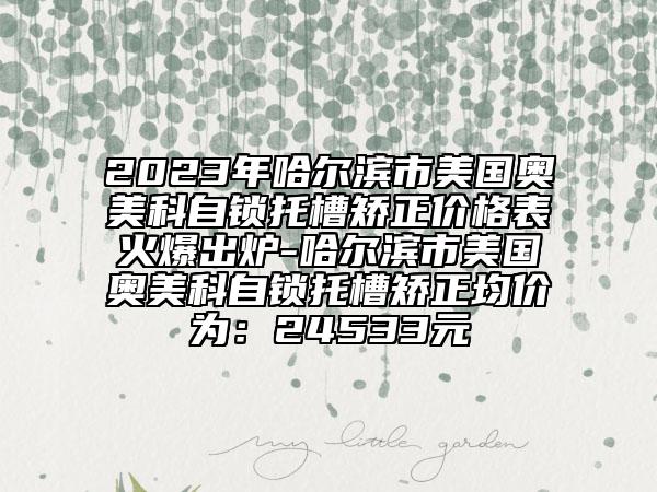2023年哈尔滨市美国奥美科自锁托槽矫正价格表火爆出炉-哈尔滨市美国奥美科自锁托槽矫正均价为：24533元