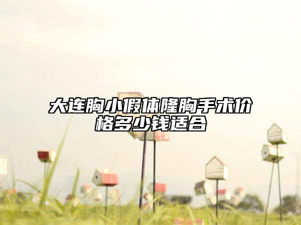 大连胸小假体隆胸手术价格多少钱适合