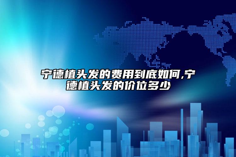 宁德植头发的费用到底如何,宁德植头发的价位多少