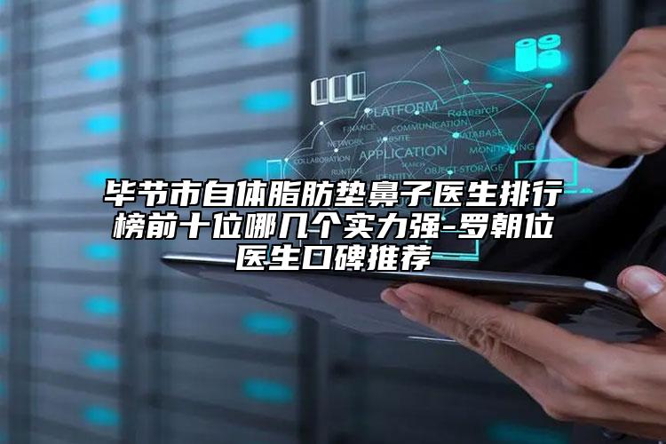 毕节市自体脂肪垫鼻子医生排行榜前十位哪几个实力强-罗朝位医生口碑推荐