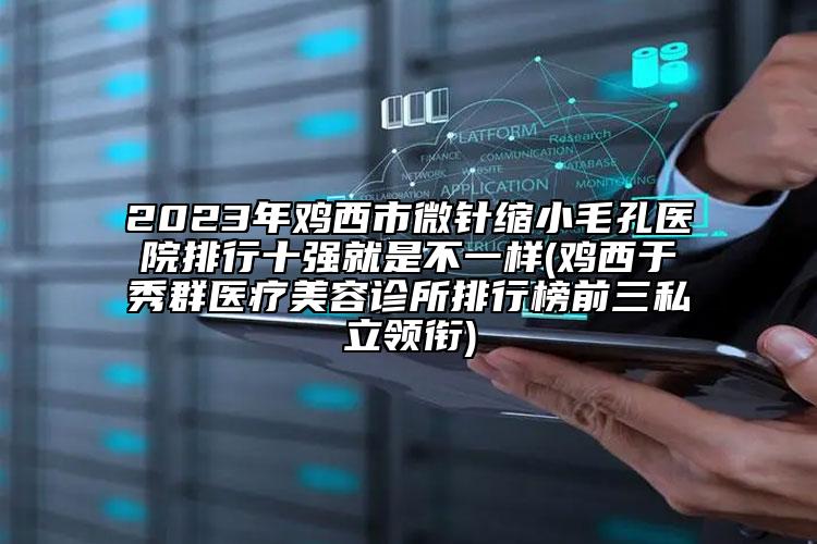 2023年鸡西市微针缩小毛孔医院排行十强就是不一样(鸡西于秀群医疗美容诊所排行榜前三私立领衔)