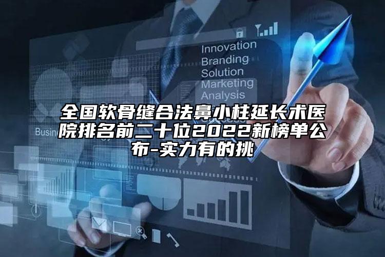 全国软骨缝合法鼻小柱延长术医院排名前二十位2022新榜单公布-实力有的挑