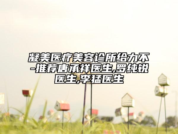 凝美医疗美容诊所给力不-推荐唐承祥医生,罗纯锐医生,李猛医生