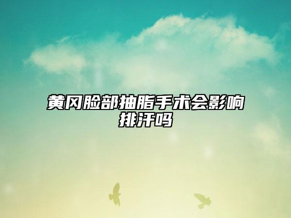 黄冈脸部抽脂手术会影响排汗吗