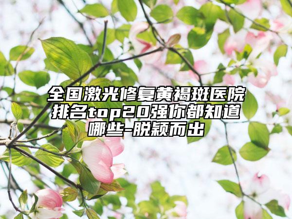 全国激光修复黄褐斑医院排名top20强你都知道哪些-脱颖而出