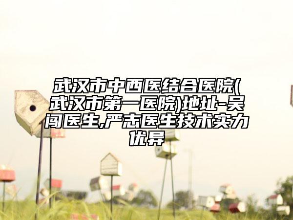 武汉市中西医结合医院(武汉市第一医院)地址-吴闯医生,严志医生技术实力优异