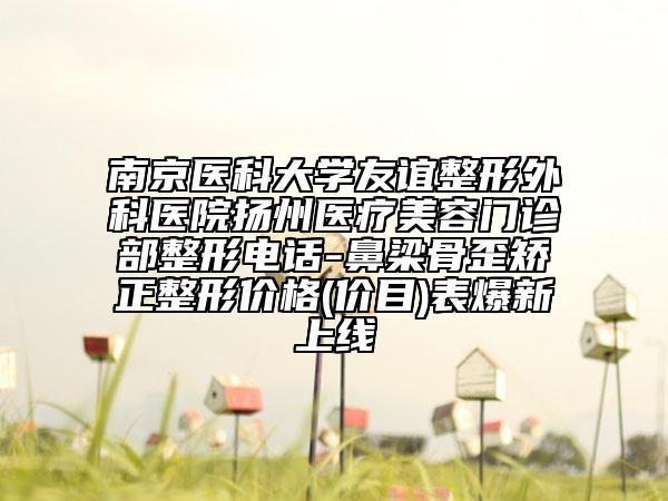南京医科大学友谊整形外科医院扬州医疗美容门诊部整形电话-鼻梁骨歪矫正整形价格(价目)表爆新上线