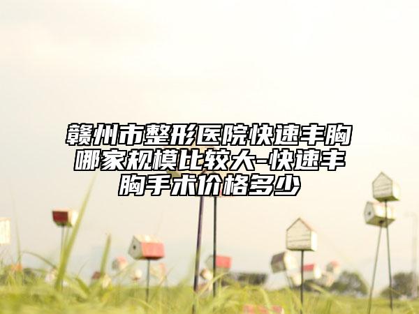赣州市整形医院快速丰胸哪家规模比较大-快速丰胸手术价格多少