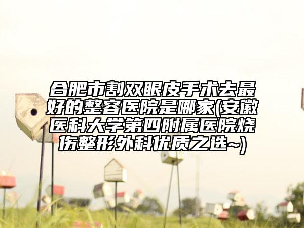 合肥市割双眼皮手术去最好的整容医院是哪家(安徽医科大学第四附属医院烧伤整形外科优质之选~)