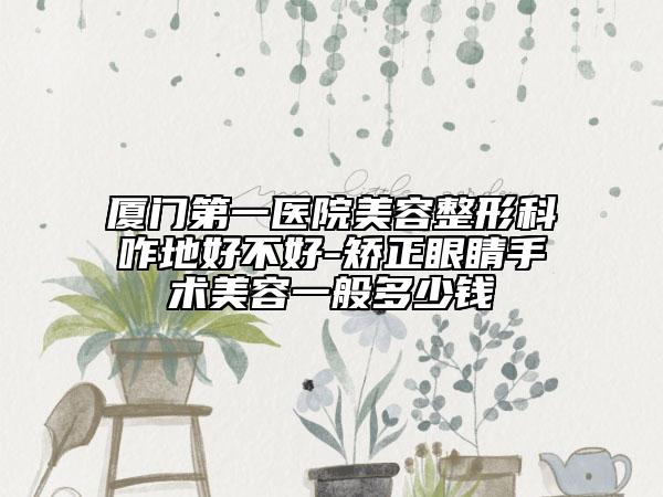 厦门第一医院美容整形科咋地好不好-矫正眼睛手术美容一般多少钱