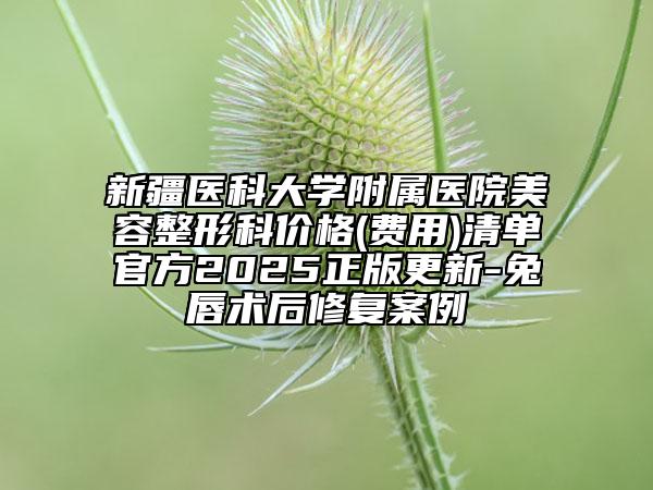 新疆医科大学附属医院美容整形科价格(费用)清单官方2025正版更新-兔唇术后修复案例