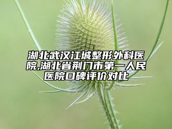 湖北武汉江城整形外科医院,湖北省荆门市第一人民医院口碑评价对比