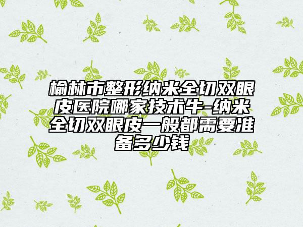 榆林市整形纳米全切双眼皮医院哪家技术牛-纳米全切双眼皮一般都需要准备多少钱