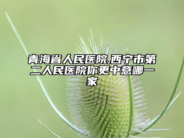 青海省人民医院,西宁市第二人民医院你更中意哪一家