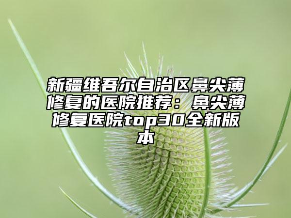 新疆维吾尔自治区鼻尖薄修复的医院推荐：鼻尖薄修复医院top30全新版本