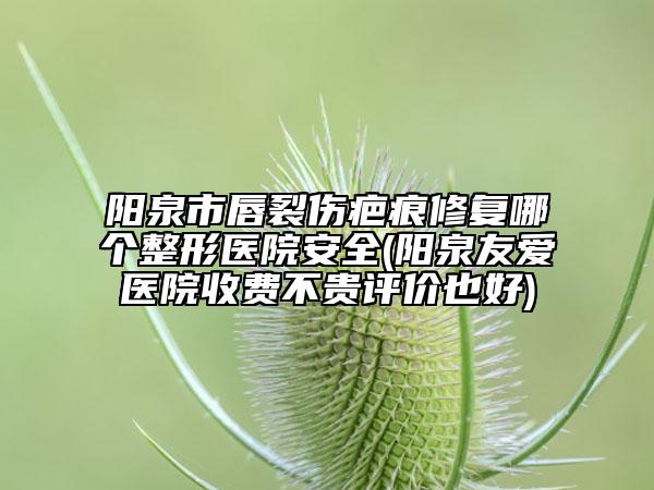 阳泉市唇裂伤疤痕修复哪个整形医院安全(阳泉友爱医院收费不贵评价也好)