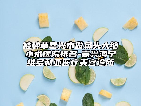 被种草嘉兴市做鼻头大缩小术医院排名-嘉兴海宁维多利亚医疗美容诊所