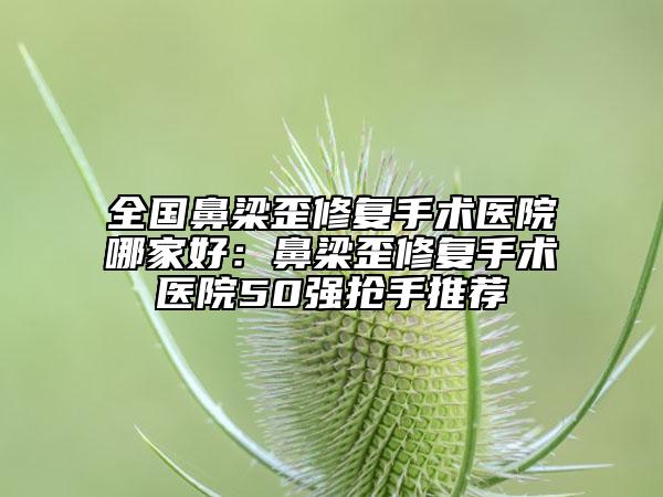 全国鼻梁歪修复手术医院哪家好：鼻梁歪修复手术医院50强抢手推荐
