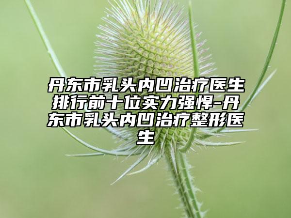 丹东市乳头内凹治疗医生排行前十位实力强悍-丹东市乳头内凹治疗整形医生