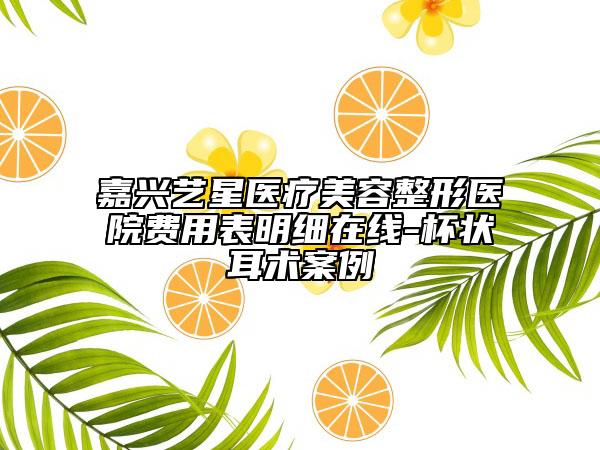 嘉兴艺星医疗美容整形医院费用表明细在线-杯状耳术案例