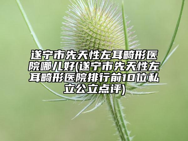 遂宁市先天性左耳畸形医院哪儿好(遂宁市先天性左耳畸形医院排行前10位私立公立点评)