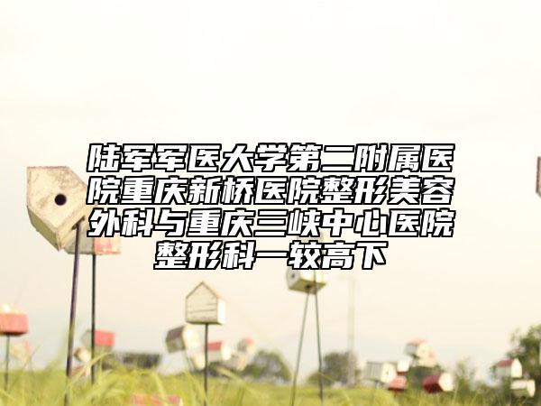陆军军医大学第二附属医院重庆新桥医院整形美容外科与重庆三峡中心医院整形科一较高下