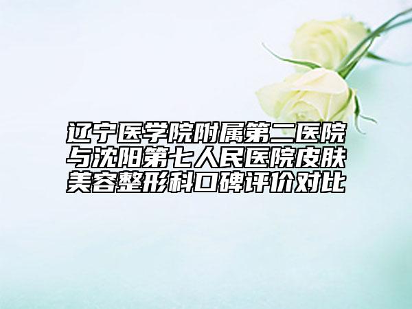辽宁医学院附属第二医院与沈阳第七人民医院皮肤美容整形科口碑评价对比