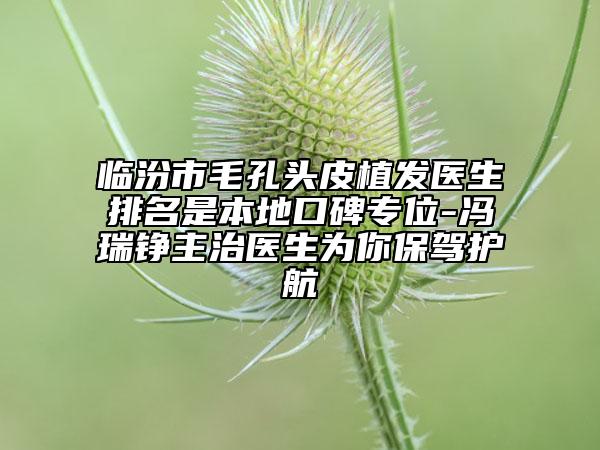 临汾市毛孔头皮植发医生排名是本地口碑专位-冯瑞铮主治医生为你保驾护航