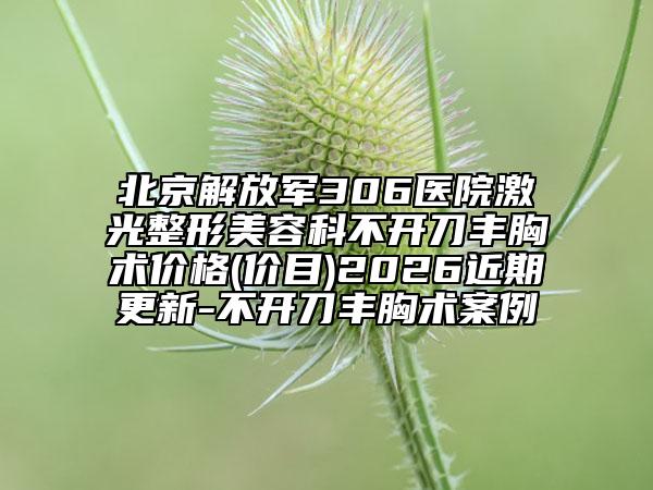 北京解放军306医院激光整形美容科不开刀丰胸术价格(价目)2026近期更新-不开刀丰胸术案例
