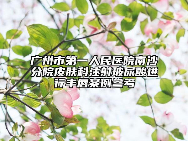 广州市第一人民医院南沙分院皮肤科注射玻尿酸进行丰唇案例参考