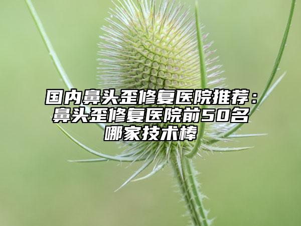 国内鼻头歪修复医院推荐：鼻头歪修复医院前50名哪家技术棒