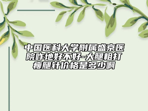 中国医科大学附属盛京医院咋地好不好-大腿粗打瘦腿针价格是多少啊