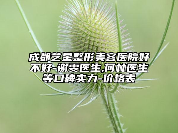 成都艺星整形美容医院好不好-谢雯医生,何林医生等口碑实力-价格表