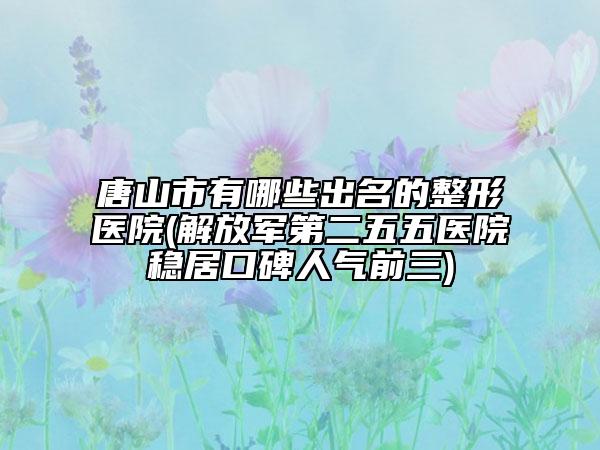 唐山市有哪些出名的整形医院(解放军第二五五医院稳居口碑人气前三)