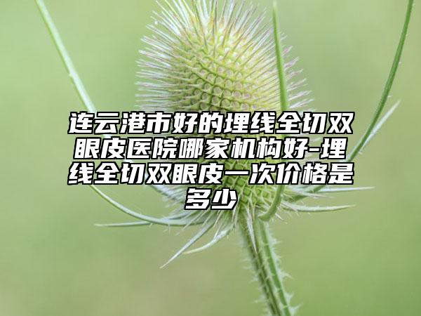连云港市好的埋线全切双眼皮医院哪家机构好-埋线全切双眼皮一次价格是多少