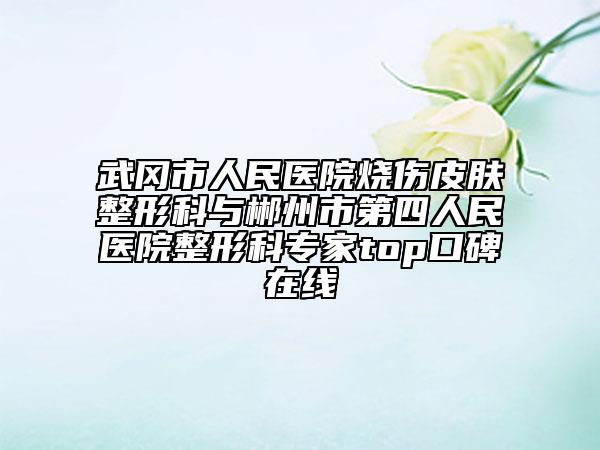 武冈市人民医院烧伤皮肤整形科与郴州市第四人民医院整形科专家top口碑在线