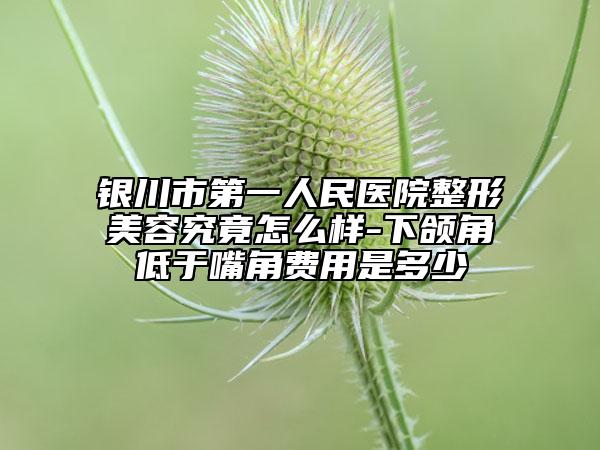 银川市第一人民医院整形美容究竟怎么样-下颌角低于嘴角费用是多少