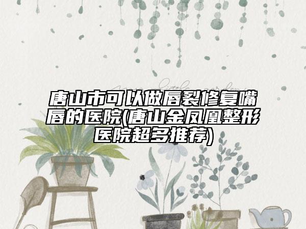 唐山市可以做唇裂修复嘴唇的医院(唐山金凤凰整形医院超多推荐)