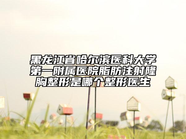 黑龙江省哈尔滨医科大学第一附属医院脂肪注射隆胸整形是哪个整形医生