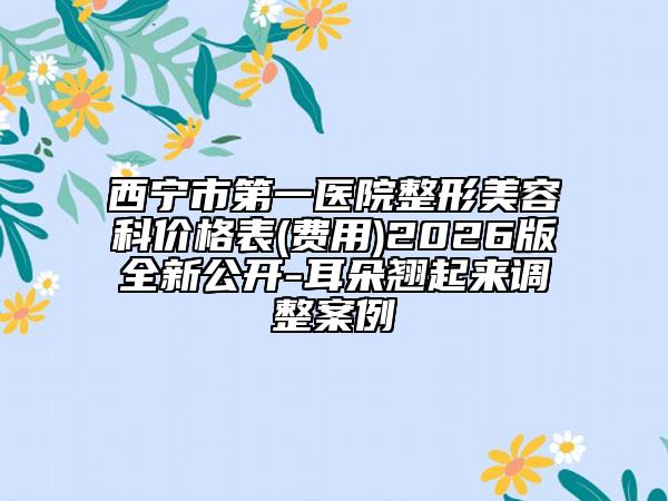 西宁市第一医院整形美容科价格表(费用)2026版全新公开-耳朵翘起来调整案例