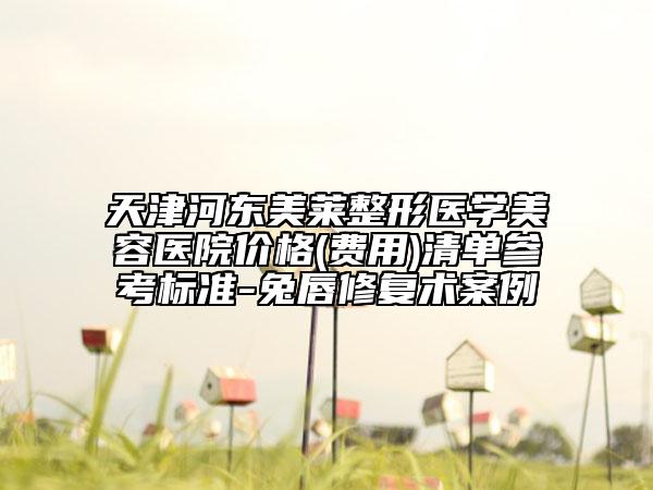 天津河东美莱整形医学美容医院价格(费用)清单参考标准-兔唇修复术案例