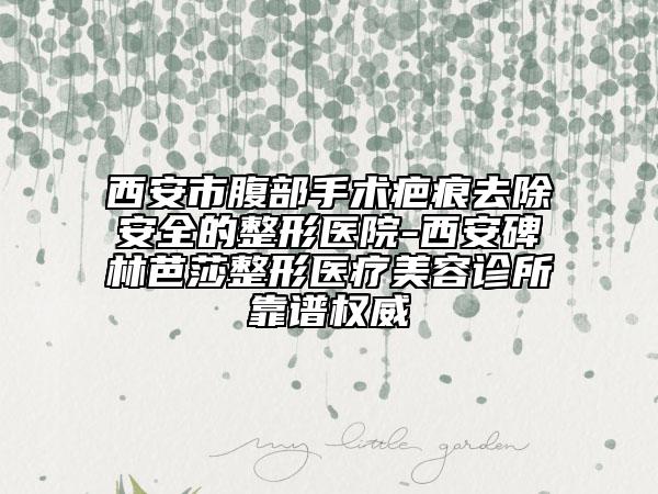 西安市腹部手术疤痕去除安全的整形医院-西安碑林芭莎整形医疗美容诊所靠谱权威