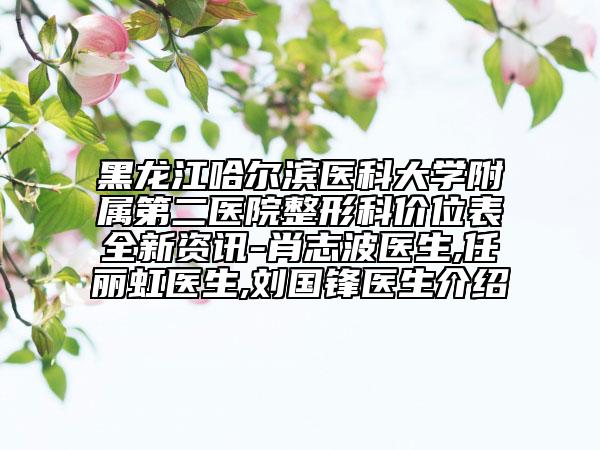 黑龙江哈尔滨医科大学附属第二医院整形科价位表全新资讯-肖志波医生,任丽虹医生,刘国锋医生介绍