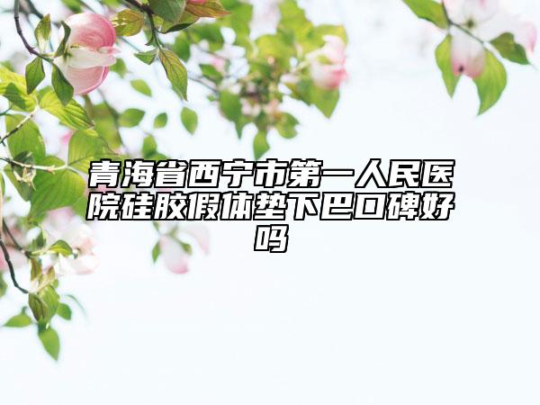 青海省西宁市第一人民医院硅胶假体垫下巴口碑好吗