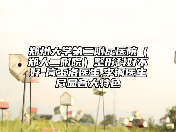 郑州大学第二附属医院（郑大二附院）整形科好不好-简玉洛医生,李钢医生尽显各大特色