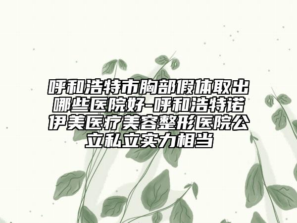 呼和浩特市胸部假体取出哪些医院好-呼和浩特诺伊美医疗美容整形医院公立私立实力相当