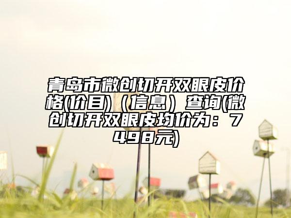 青岛市微创切开双眼皮价格(价目)（信息）查询(微创切开双眼皮均价为：7498元)