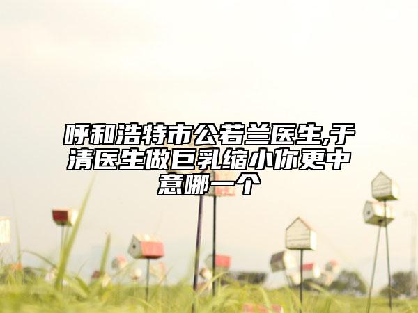 呼和浩特市公若兰医生,于清医生做巨乳缩小你更中意哪一个