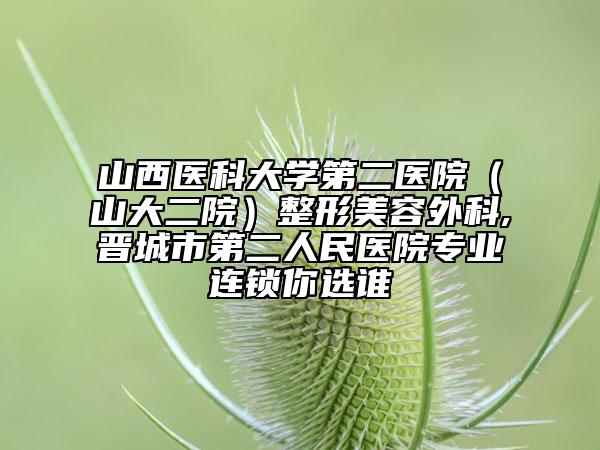 山西医科大学第二医院（山大二院）整形美容外科,晋城市第二人民医院专业连锁你选谁